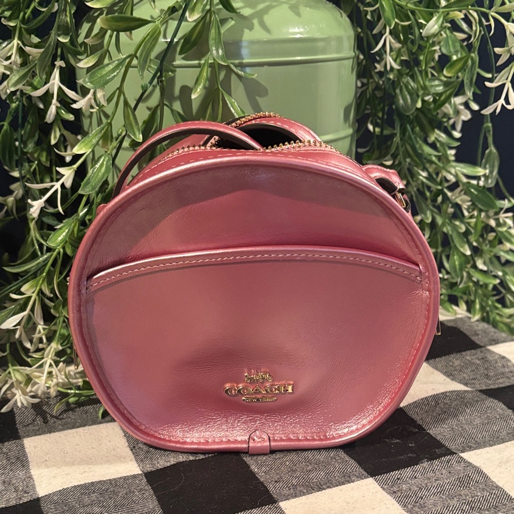 Coach Pink Round Crossbody Bag